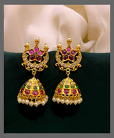 Beautiful Flower Jhumki In Nakshi - NE00369